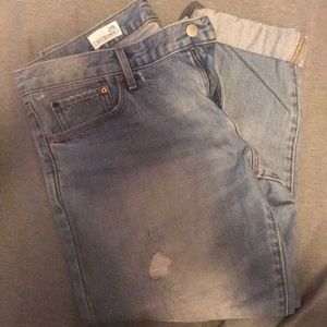 Distressed Gap Boyfriend Jeans